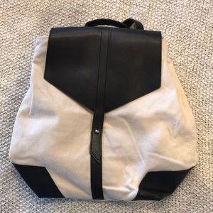 Cloth & Leather Backpack